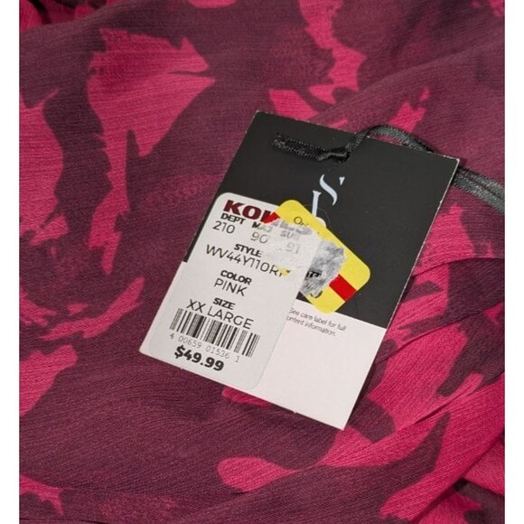 Simply Vera Vera Wang Dress XXL Women's Pink Vneck Ruffle A Line Slip Lining - Picture 8 of 9